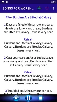 SONGS FOR WORSHIP, SDA HYMNAL android App screenshot 3